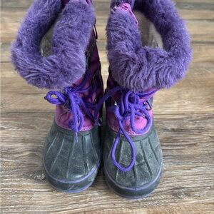 Forester Kids Purple and Black Winter Boots 12